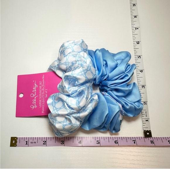 Lilly Pulitzer Oversized Scrunchie Set in Soleil It On Me and Frenchie Blue - Picture 12 of 12